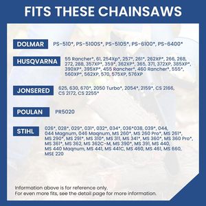 <span class=keywords><strong>Cadena</strong></span> de <span class=keywords><strong>Motosierra</strong></span> de 20 Pulgadas, Calibre .050", Paso de 3/8", 72 Eslabones de Transmisión, 33RS, Compatible con Husqvarna 455/460 y <span class=keywords><strong>Poulan</strong></span> PR5020 - Product Image 3
