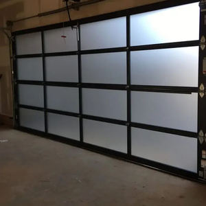 Puerta de Garaje Automática Moderna para Vivienda, Puerta Seccional <span class=keywords><strong>Residencial</strong></span> de Vista Completa, Puerta de Seguridad de Aleación de Aluminio - Product Image 6