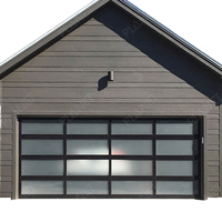 Porte de garage électrique en aluminium et verre double, pliable, anti-effraction, étanche, design moderne, sur mesure pour entrepôt