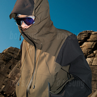 Veste softshell d'extérieur personnalisée, résistante à l'eau, coupe-vent, imperméable, pour la randonnée, le snowboard, en nylon ripstop, coupe-vent pour homme