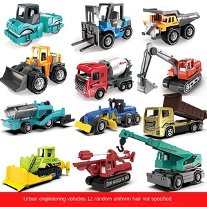 Mô hình xe tải hợp kim 1:64, đồ chơi trượt, xe kỹ thuật bằng kim loại dành cho trẻ em, mô phỏng giao thông đô thị, chất liệu nhựa kẽm - Product Image 6