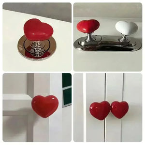 Botón de descarga de inodoro al por mayor con mango en forma de corazón, accesorios para baño - Product Image 5