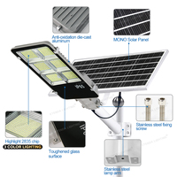 Projecteur Solaire Tri-Couleurs 360W Éclairage Extérieur de Jardin Étanche en Aluminium Lumière Chaude et Froide Lampadaire Solaire à LED