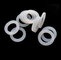 Joint d'étanchéité en caoutchouc silicone haute température, joint torique sur mesure, rondelle d'étanchéité de qualité industrielle, épaisseur personnalisée, blanc/noir
