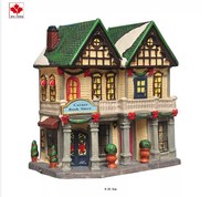 Sculptures de village de Noël en résine pour maison de Noël en résine personnalisée