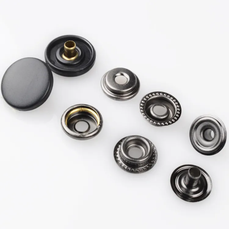 Custom Design Hoge Kwaliteit Mode Rubber Ring Snap Fasteners Plastic Nylon Metalen Jas Knop