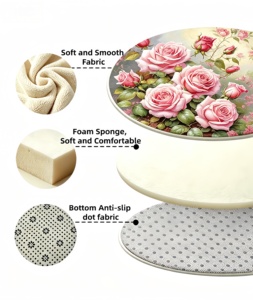 Anpassbare Moderne Blumen-Bodenmatte Kleine Mindestbestellmenge Muster- und Farbanpassung Weicher Rutschfester Flanell-Teppich für Zuhause Büro Hotel - Product Image 4