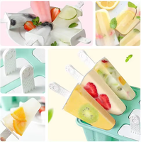 2024 Hoe vente 6 groupes de spécifications silicone été bricolage enfants maison crème glacée Silicone matériel moule artefact