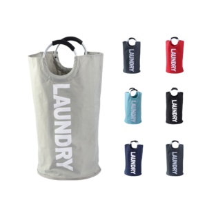 Canvas Laundry Storage Basket Storage Laundry Basket Customize Wholesale Modern Foldable Travel Canvas Laundry Wash Storage Bag Basket
