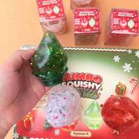 Jouet Squishy Arbre de Noël en Forme de Goutte d'Eau, à Remontée Lente, Anti-Stress, à Presser, Nouveauté, Cadeau de Noël pour Enfants
