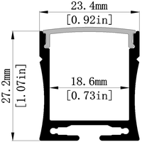 Profilé en aluminium 6063-T5 pour bandes LED, décorations, service de découpe LS-126
