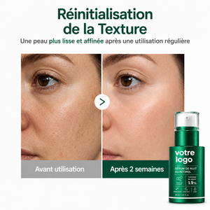 Soin de nuit hydratant réparateur nouvelle génération, lisse la peau, réduit les rides, éclaircit la peau sensible, sérum de nuit au rétinol ODM OEM - Product Image 2