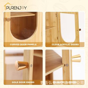 กล่องขนมปังไม้ไผ่สองชั้นพร้อมประตูใสสำหรับเก็บขนมปังในครัว - Product Image 3