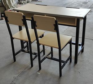 Nuevo Producto: Conjuntos de Escritorio y Silla Doble Personalizables para Aulas Universitarias, Sillas Escolares, Escritorio Escolar - Product Image 4