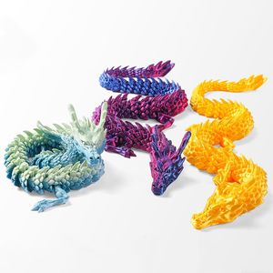 Figuras Decorativas de Dragón Chino Impresas en 3D, Artesanías con Articulaciones Móviles, Decoración Creativa, Juguetes de Regalo para Niños - Product Image 1