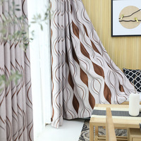 Cortinas Rideaux De Luxe Rideaux Occultants Rideau Tissu Jacquard En Gros Prêt À L'emploi Polyester Salon 100% Polyester Tissé