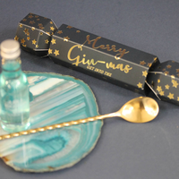 Boîte à biscuits de Noël en gel de Gin pour enfants Père Noël avec logo en or personnalisé, petit paquet cadeau