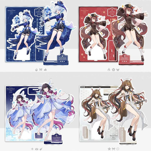 ชุดฟิกเกอร์อะคริลิค 4 ชิ้น/เซ็ต ตัวละครจากเกม Furina Focalors ได้แก่ ยี ซุงกวง โคลัมบินา ไฮโปเซลเนีย คูตาร์ มูนเมเดน ดัมเซลเลตต์ หูเถา - Product Image 1