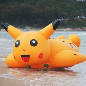 Bouée gonflable Pikachu pour bateaux à moteur, équipement de divertissement gonflable Ours Fraise, vente directe fabricant - Product Image 5