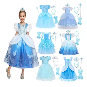 Kinder Cind Princess Cosplay Rollenspiel Geburtstags feier Kostüme Phantasie Mädchen Ballkleid maßge schneiderte Halloween Kleine Mädchen Kleid