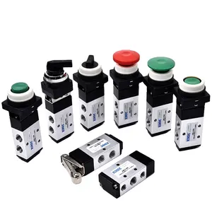 JMJ Series Two Port Five Way Mechanical Valve-01-02-03-04-05 Button/Knob/Roller Type Pneumatic Control valve Magnetic Valve