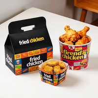 Boîtes à hamburgers écologiques en gros personnalisées, boîtes rigides de qualité alimentaire pour frites, poulet frit, emballage de restauration rapide