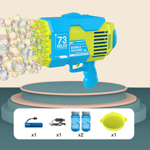 Souffleur de bulles <span class=keywords><strong>73</strong></span> trous, pistolets à bulles de fusée, lumières Led, Machine à bulles, jouets pistolet pour enfants, jeu d'été en plein air - Product Image 2