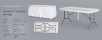 Table de remplissage et de refroidissement en plastique robuste de 6 pieds de gros en usine pour banquet