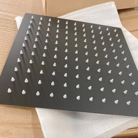 MCBKRPDIO Robinet mitigeur mural noir mat pour douche de salle de bain Système de douche à effet pluie avec douchette