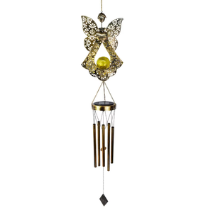 Lampade Solari da Giardino a Sfera in Vetro Ambrato Effetto Craquelé, Lampada a Sospensione Decorativa a Forma di Luna, Campanella a Vento per Giardino, Vialetto, Parco, Cortile, Patio - Product Image 3