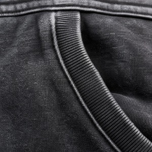 Sweat à capuche vierge pour homme, en molleton bouclette, coupe oversize à épaules tombantes, en coton, personnalisable avec logo, pour marques - Product Image 4