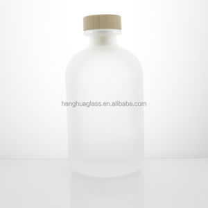 Personalizado de alta calidad 100mL 250ml 375ml 500ml Frosted Clear Round Beverage <span class=keywords><strong>Gin</strong></span> Whisky Vodka Spirits Licor Botellas de vidrio con corcho - Product Image 5