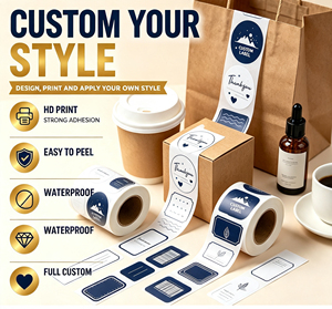 Etiquetas Personalizadas Impresas en Rollo, Etiquetas de Embalaje Brillantes, Resistentes al Agua y Duraderas <span class=keywords><strong>para</strong></span> Botellas de Jugo y Alimentos, Pegatinas Redondas Ecológicas en Rollo - Product Image 3