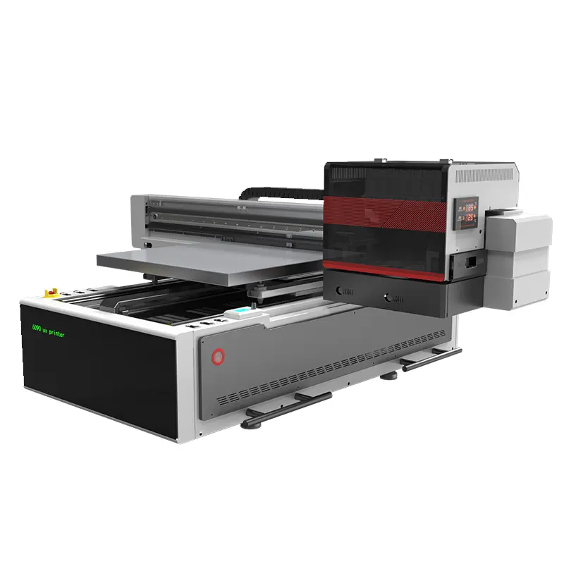 Fabriek A1 Uv 6090 Flatbed UV-Printer Met Drie Xp600 Printkoppen Voor Papieren Fles Plastic Zak Geschenkdoos Glas Hout Acryl