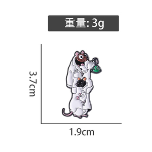 Chimie souris broche émail broches pour étudiants pharmacien laboratoire thème Badge bijoux sac à dos cadeau - Product Image 6