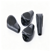 Verrou de cordon double tête en plastique noir avec grip quadrillé pour cordon de serrage réglable et accessoires d'équipement extérieur