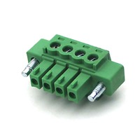 Bloque de Terminales AOSI 15EDGKM, Conector Recto de 3.81mm, 2-3-4-16P, 300V 8A, Piezas Electrónicas, Enchufable, PCB, Negro