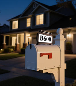 22LED Address House Number <b>Light</b> IP54 Waterproof Solar Garden Wall Mounted & <b>Ground</b> Stake 3 Color Outdoor Lighting - Product Image 1