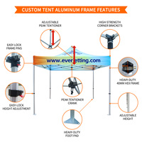 Carpa de Exhibición Plegable de Aluminio con Certificado CE, Resistente a los Rayos UV, de 10x15 pies, para Eventos al Aire Libre, Publicidad, Ferias Comerciales