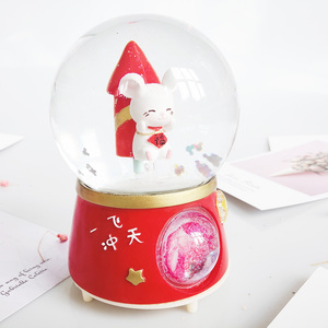 100mm Dễ Thương Chuột long lanh dẫn Quả cầu tuyết nhân tạo <span class=keywords><strong>snowglobe</strong></span> làm bằng nhựa để trang trí nhà - Product Image 6