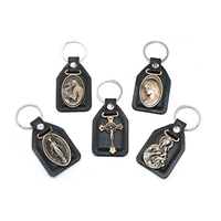 Portachiavi in pelle con portachiavi in pelle con croce portachiavi in pelle con croce di crocifisso di gesù vergine maria cristo