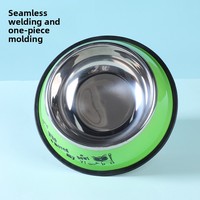 Bols d'alimentation et d'abreuvement pour chiens et chats en acier inoxydable avec base antidérapante, vente en gros