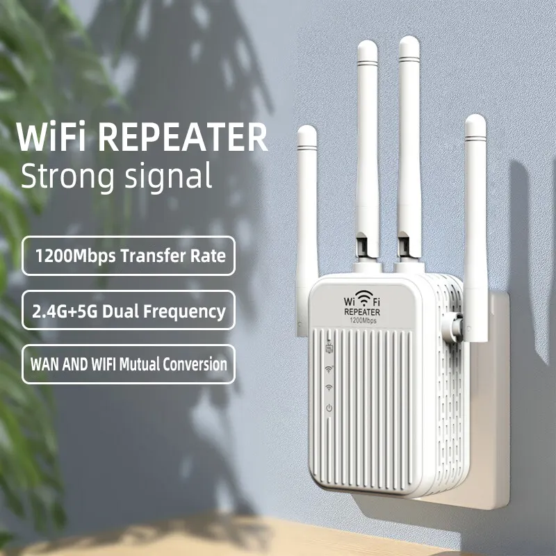 Long Range 1200mbps 5g Wifi Booster Outdoor Long Range wifi Extender Dual Band 2.4   5.8ghz Signal Booster Range Extender