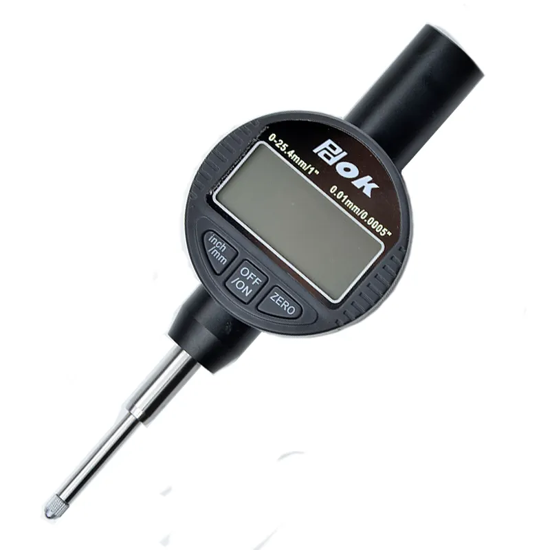 Digital Dial Indicator 0.01Mm/0.0005 Inci Digital Probe Indikator Panggil Alat Ukur Uji Kisaran 0-25.4Mm Panggil Uji Indikator