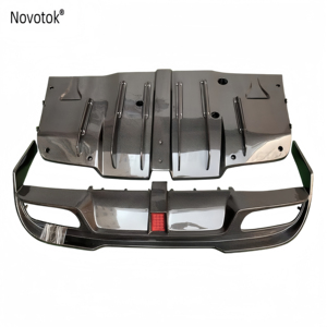 Parachoques trasero de coche de fibra de carbono más vendido de 2015 + para Mercedes Benz Clase C W205 C63 modelo Imp modificado con labio trasero iluminado - Product Image 1