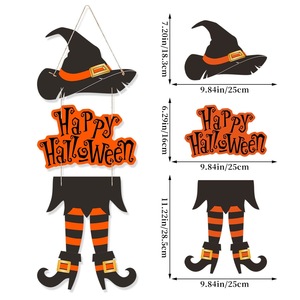 <span class=keywords><strong>Feliz</strong></span> Halloween: Casa de Dulces Colgante y Decoración para Casa Embrujada o Letrero de Puerta de Dulces, Guirnaldas de Halloween - Product Image 3