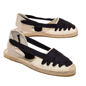 Sandalias Planas de Yute Tejido con Lazo en el <span class=keywords><strong>Tobillo</strong></span> para Mujer, Antideslizantes, Ideales para Uso Diario y Vacaciones - Product Image 3