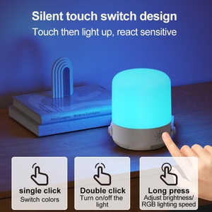Lampe de chevet LED RGB pour enfants, rechargeable par USB, veilleuse de chambre d'enfant avec capteur tactile, télécommande, variateur d'intensité, en ABS et PC, aide au sommeil pour usage domestique - Product Image 3