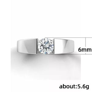 Anello da Donna F284 in Oro Bianco con Diamante Taglio Brillante Rotondo Colore D Naturale Stile Classico per Fidanzamento - Product Image 5