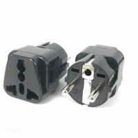 Adaptateur de prise Schuko européen Adaptateur d'alimentation international Type E/F Adaptateur de prise pour les États-Unis vers l'Europe Allemagne France Islande Espagne